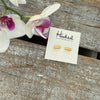 Geo Bar Luxe Stud Earrings - Gold