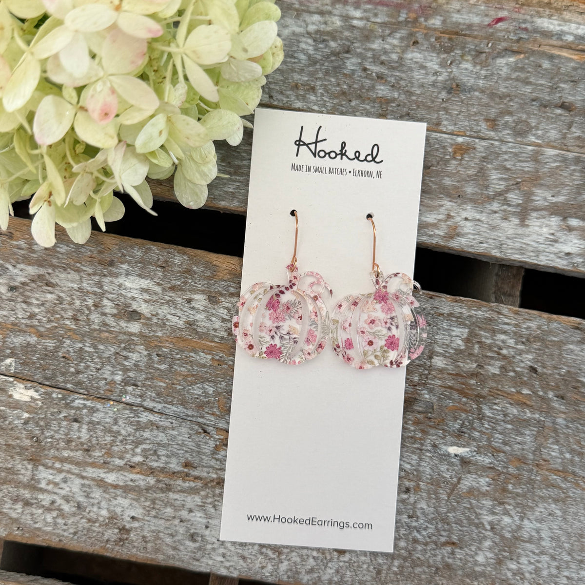 Floral Fairytale Pumpkin Earrings
