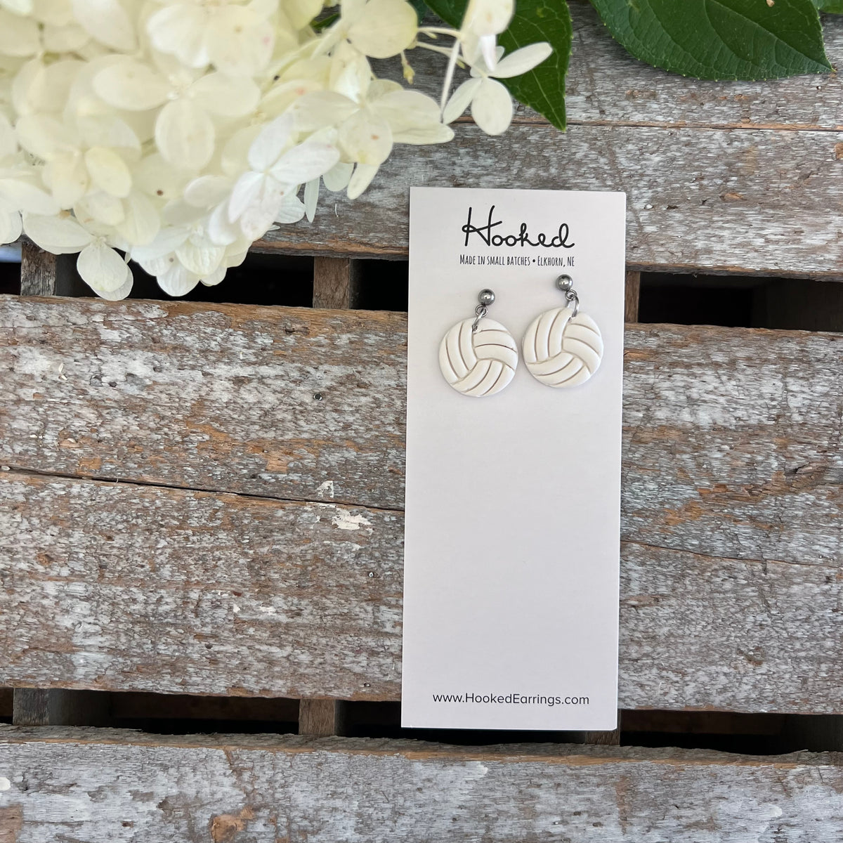 Volleyball Clay Earrings