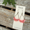 Cherry Blossom Hoop Earrings • Pink Teardrops
