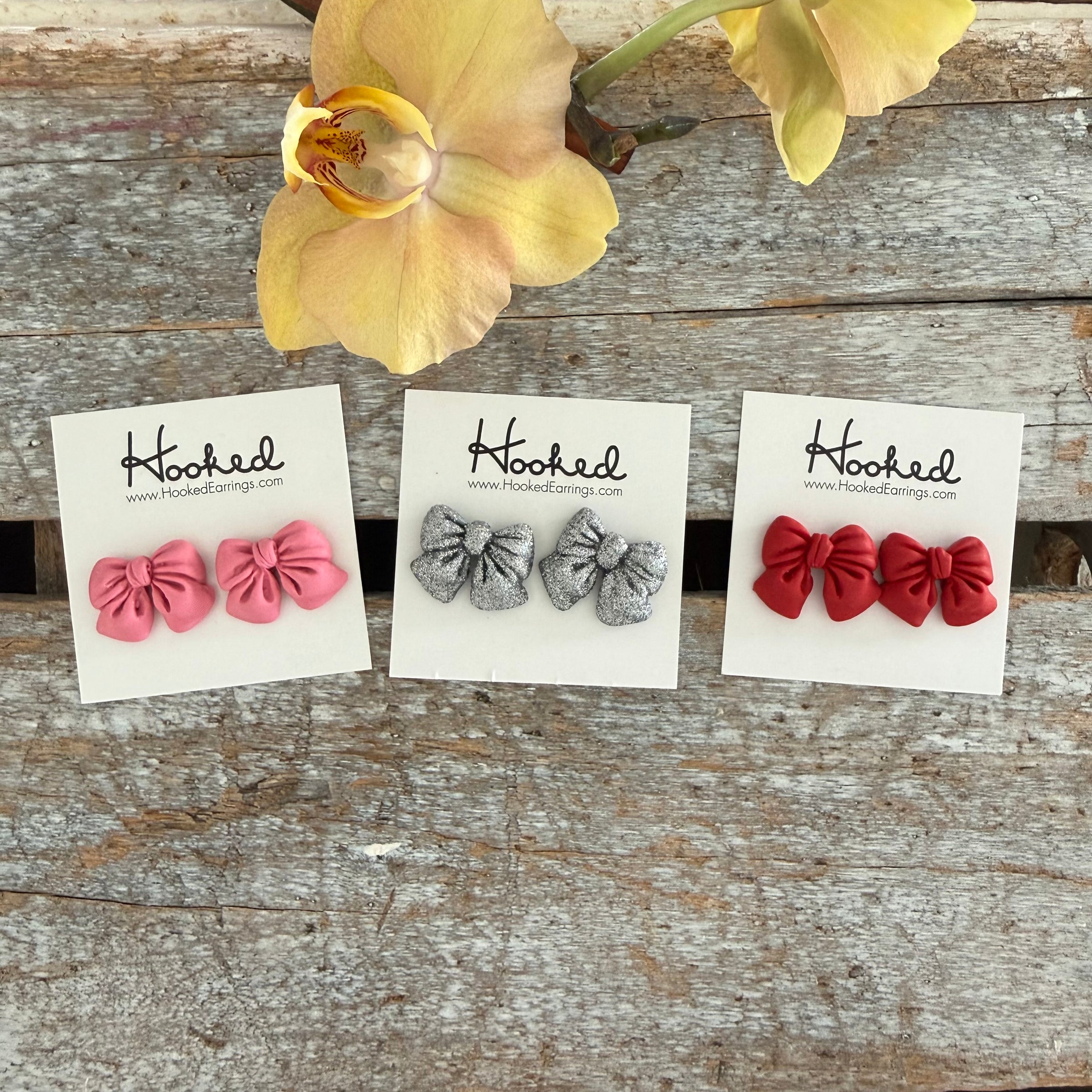 Puffy Bow Stud Earrings
