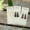 Obsidian Stacked Pebble Earrings