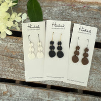 Obsidian Stacked Pebble Earrings