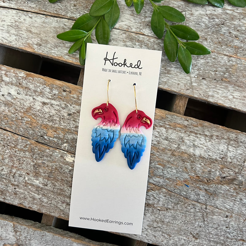 Ombre Bald Eagle Earrings