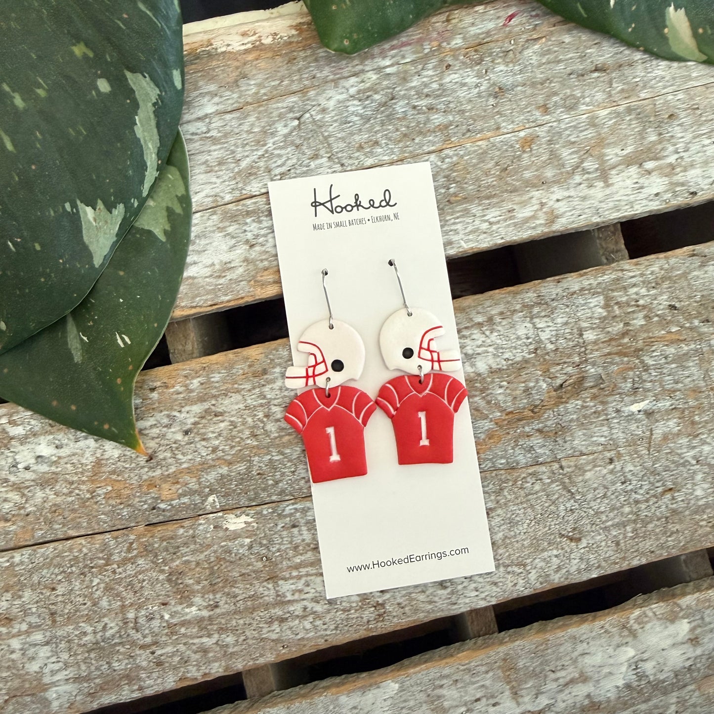 Game Day Player Earrings - Nebraska Edition