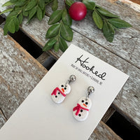 Miniature Snowman Earrings