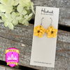 Yellow Flower Dangle Earrings - Small