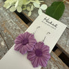 Lavender Gerbera Earrings
