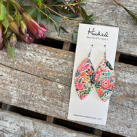 Embroidered Flores Petal Earrings - Medium