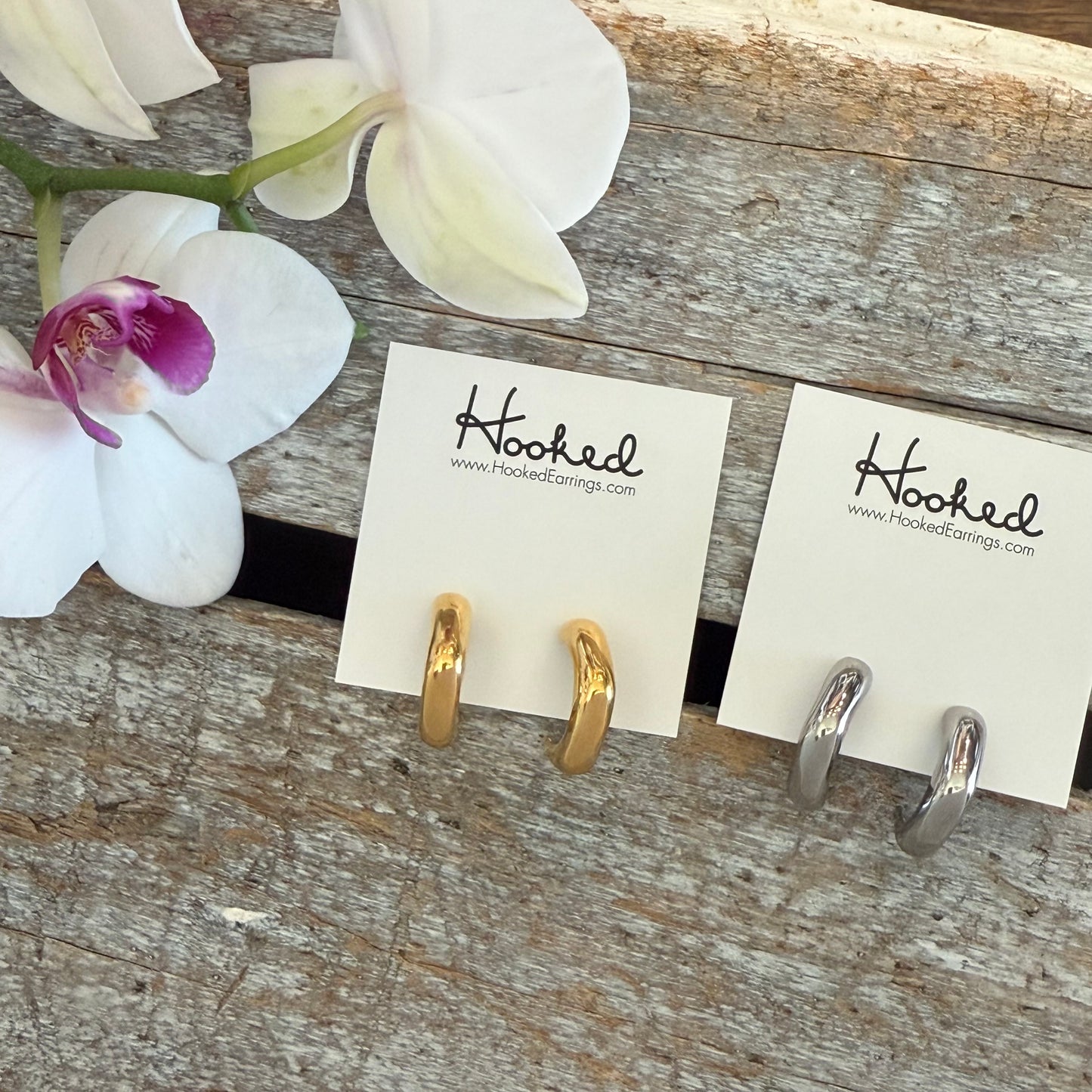 Chunky Hoop Earrings - Gold