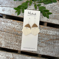 Clay Macrame Earrings in Ivory