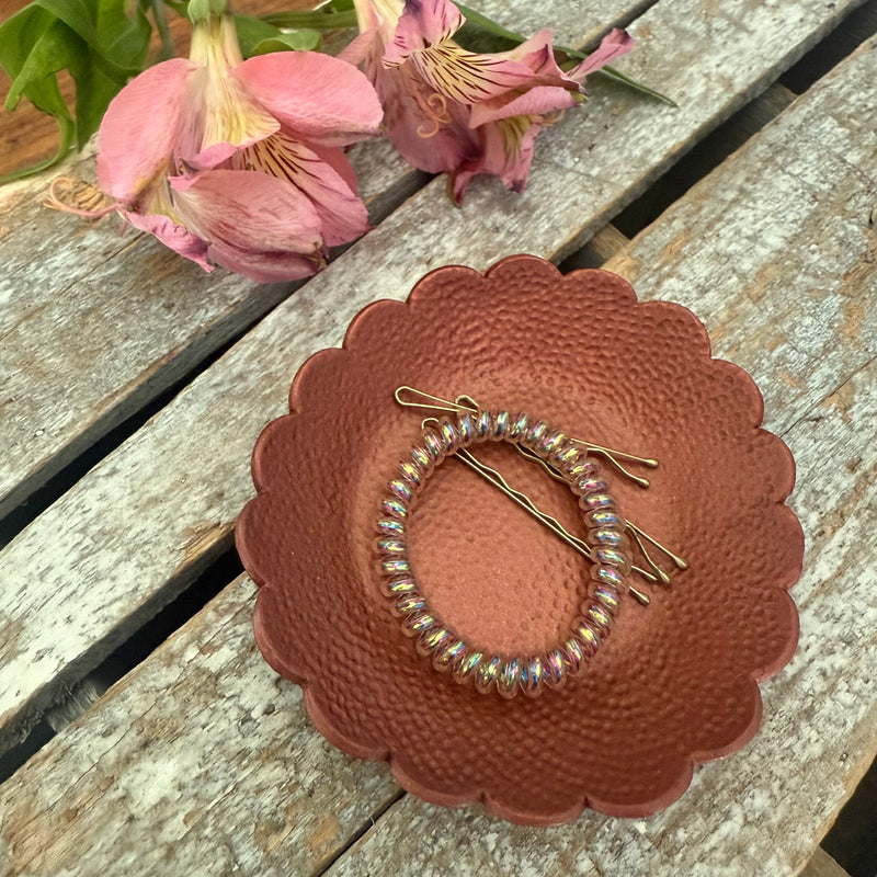 Scalloped Ring Dish - Hammered Bronze