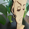 Striped Huggie Hoop Earrings - White and Gold