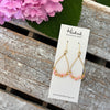 Beaded Teardrop Earrings - Rose and Gold