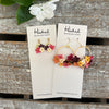 Fall Floral Bouquet Hoop Earrings - Mini