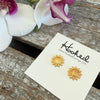 Premium Sunflower Stud Earrings - Gold
