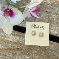 Premium Sunflower Stud Earrings - Silver