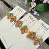 Double Dangle Earrings in Warm Bright Mosaic