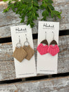 Clay Macrame Earrings in Blush Pink