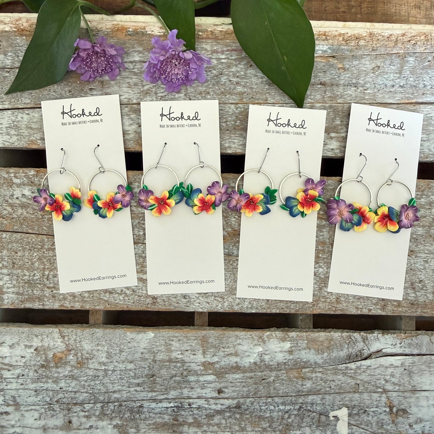 Tropical Blooms - Bouquet Earrings - Small
