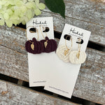 Plum Sweater Pumpkin Earrings  - Medium