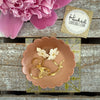 Scalloped Ring Dish - Pink and Rose Gold Swirl