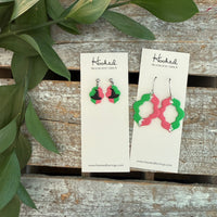 Witchy Pink and Green Earringsi