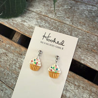 Cupcake Dangle Earrings - Mini