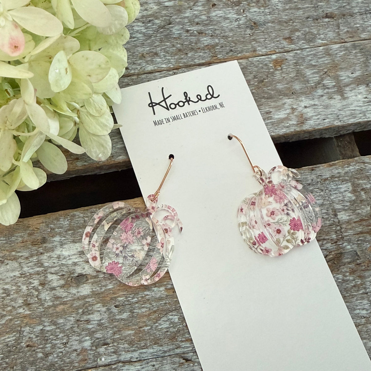 Floral Fairytale Pumpkin Earrings
