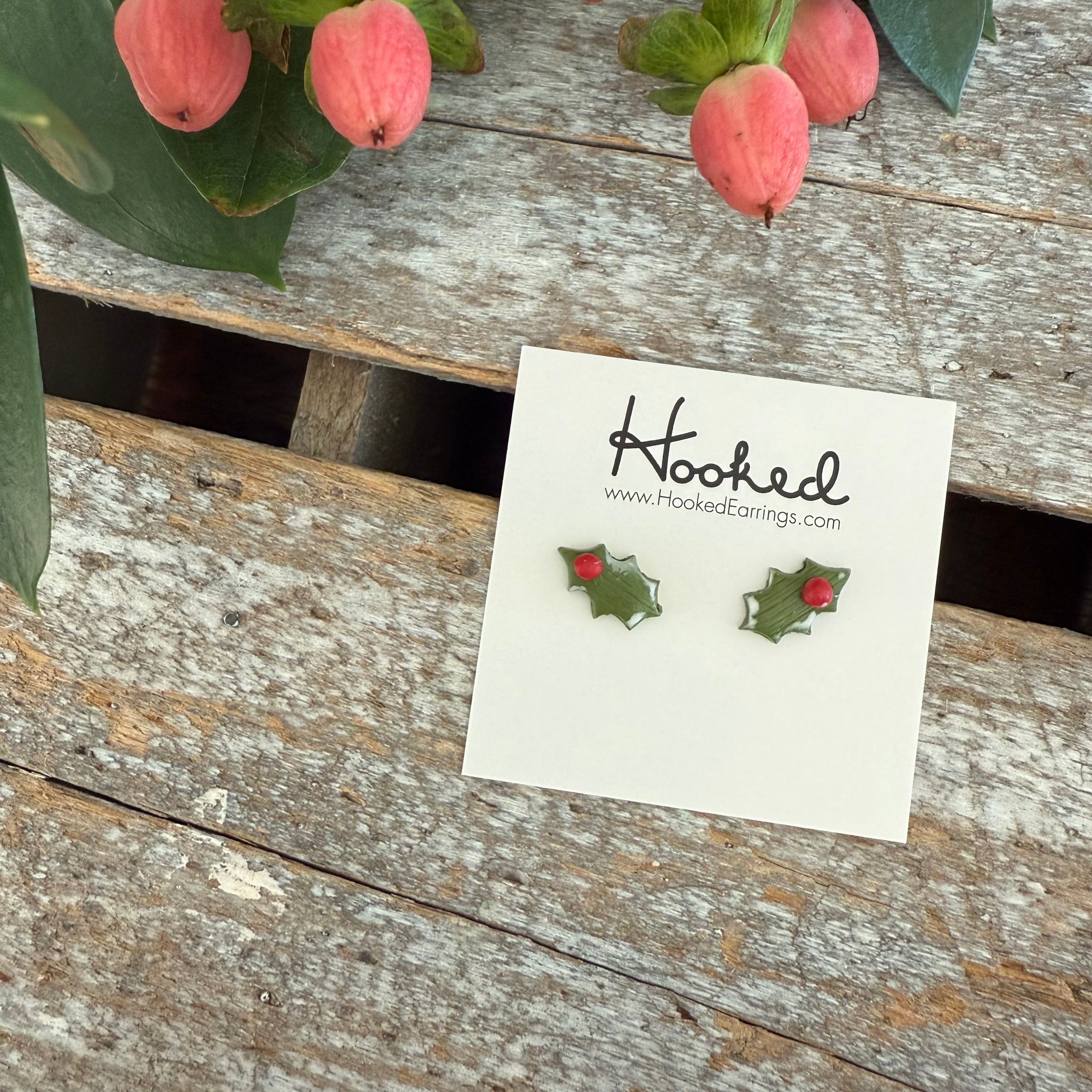 Winterberry Frost Stud Earrings