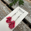 Fallen Petal Earrings in Pink