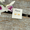 Geo Bar Luxe Stud Earrings - Gold