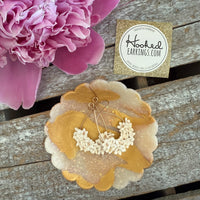 Scalloped Ring Dish - Gold & Opal Swirl