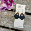 Clay Macrame Earrings in Navy Blue