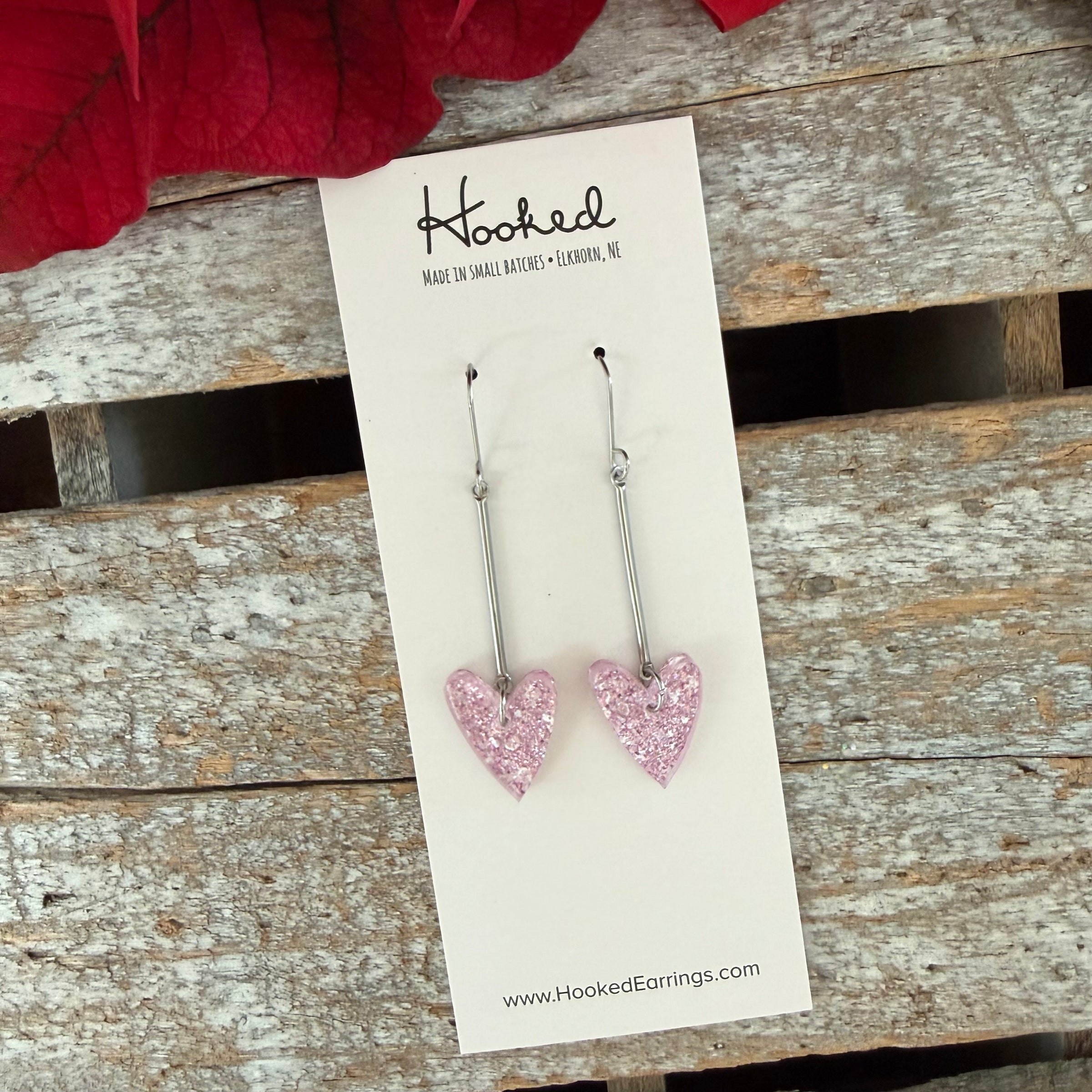Dropped Heart Earrings