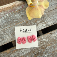 Puffy Bow Stud Earrings