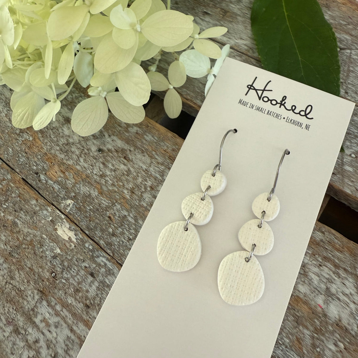Sandstone Stacked Pebble Earrings