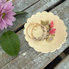 Scalloped Ring Dish - Ivory Speckle