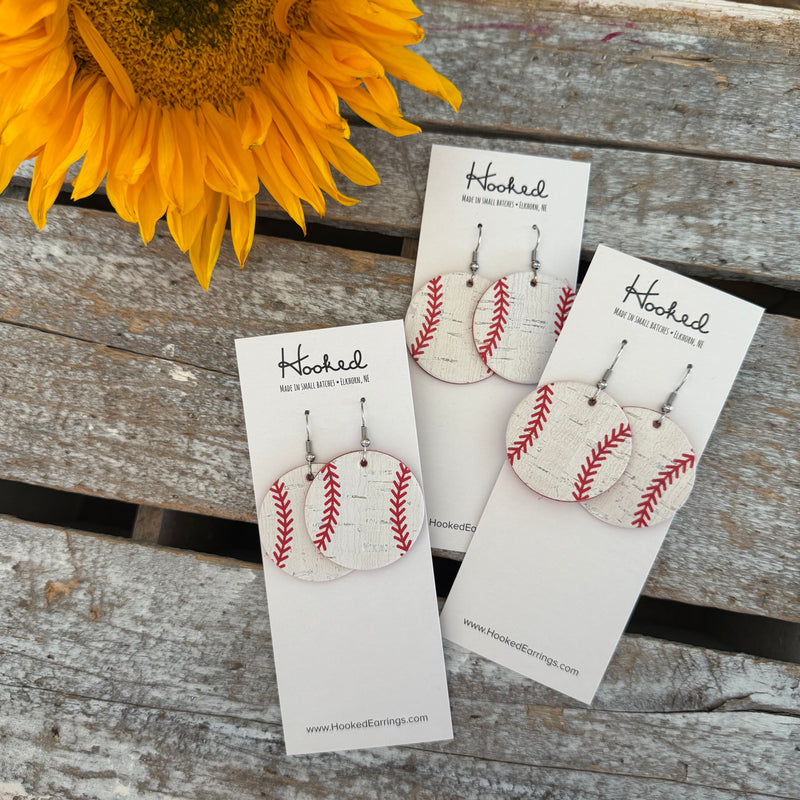 Double Header - Baseball Earrings