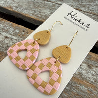Glam Checkered Earrings
