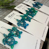 Sea Turtle Cutout Pool Earrings - Waterproof