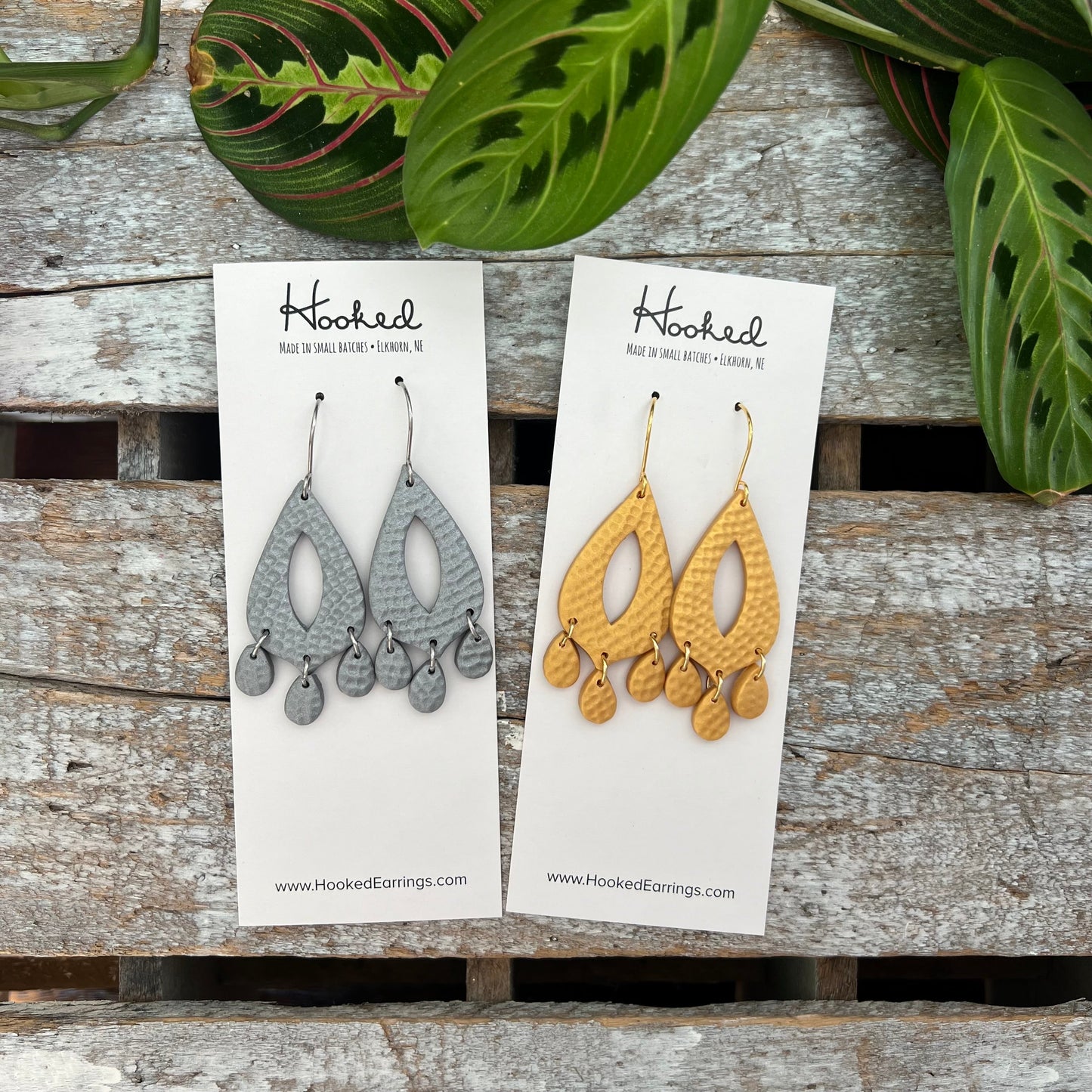 Hammered Silver Chandelier Earrings