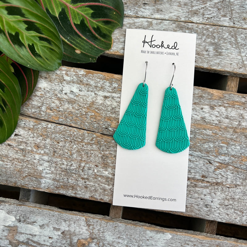 Boho Arch Dangles in Pastel Jade - Medium