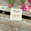 Twisted Gold Bow Stud Earrings