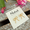 Twisted Gold Bow Stud Earrings