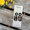 Black and Bronze Stack Earrings - Medium