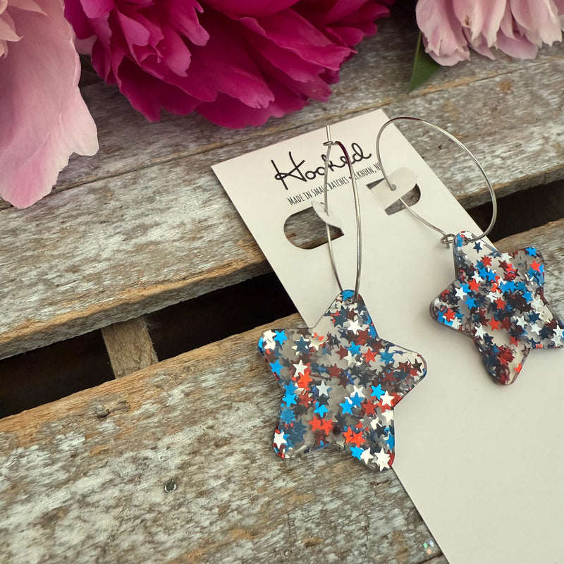 Confetti Star Earrings - Medium