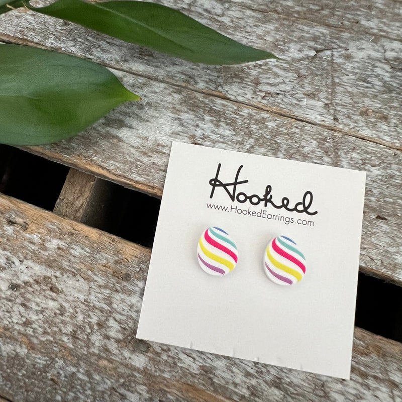 Easter Egg Stud Earrings - 10x12mm