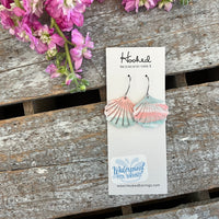 Sea Shell Cutout Pool Earrings - Waterproof