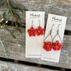 Floral Earrings in Poppy - Two Sizes